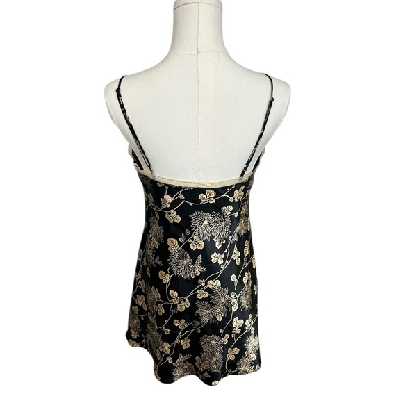 Victoria's Secret Babydoll Open Tie Front Cami Lingerie Top Black Gold Size M - Picture 5 of 11